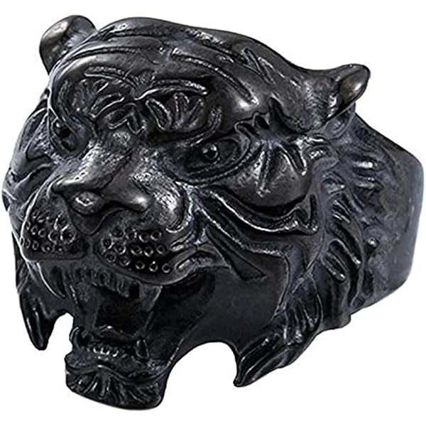 SAINTHERO Men's Vintage Stainless Steel Band Rings Gothic Devil